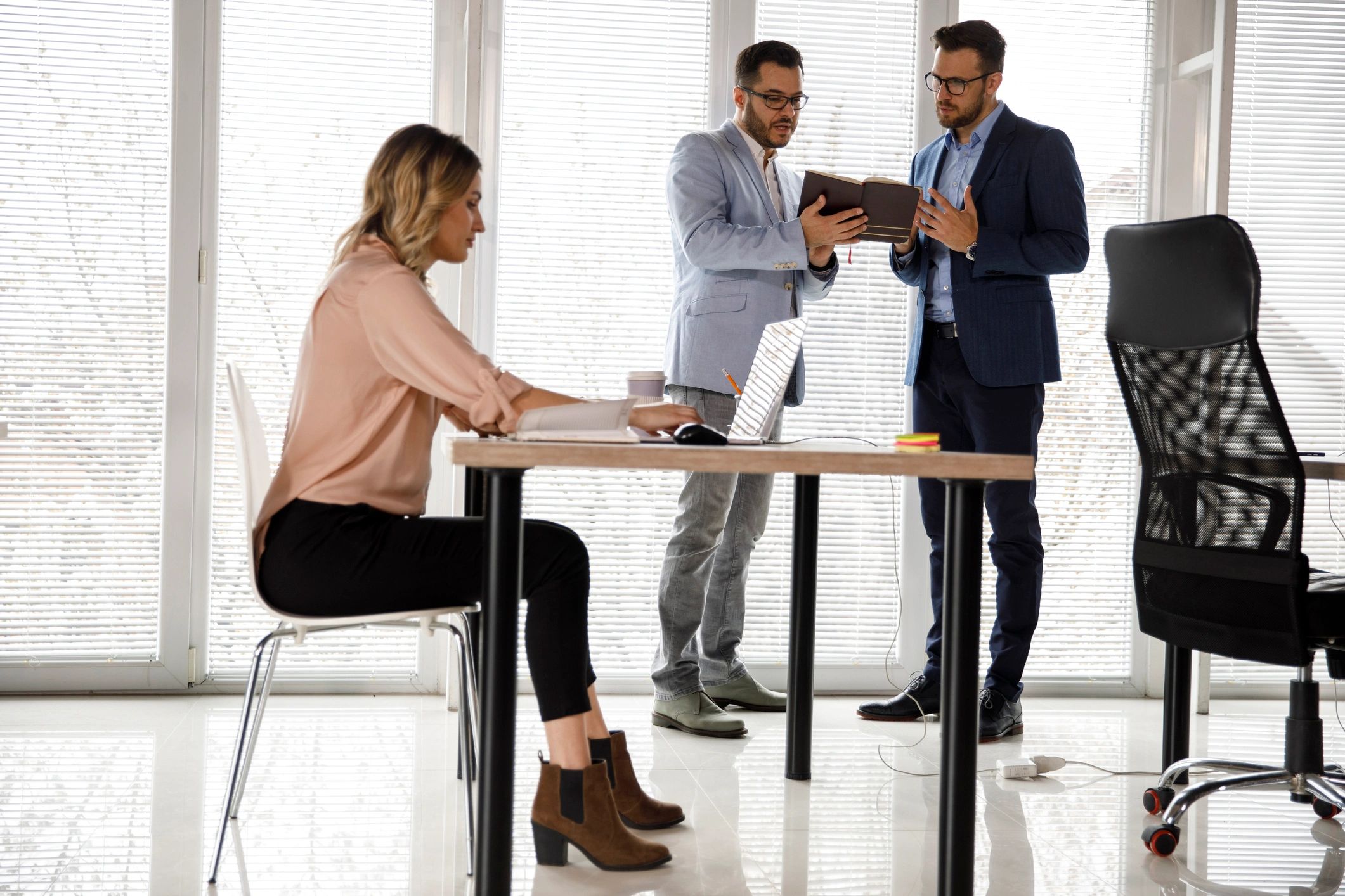 Professional office environment representing client service