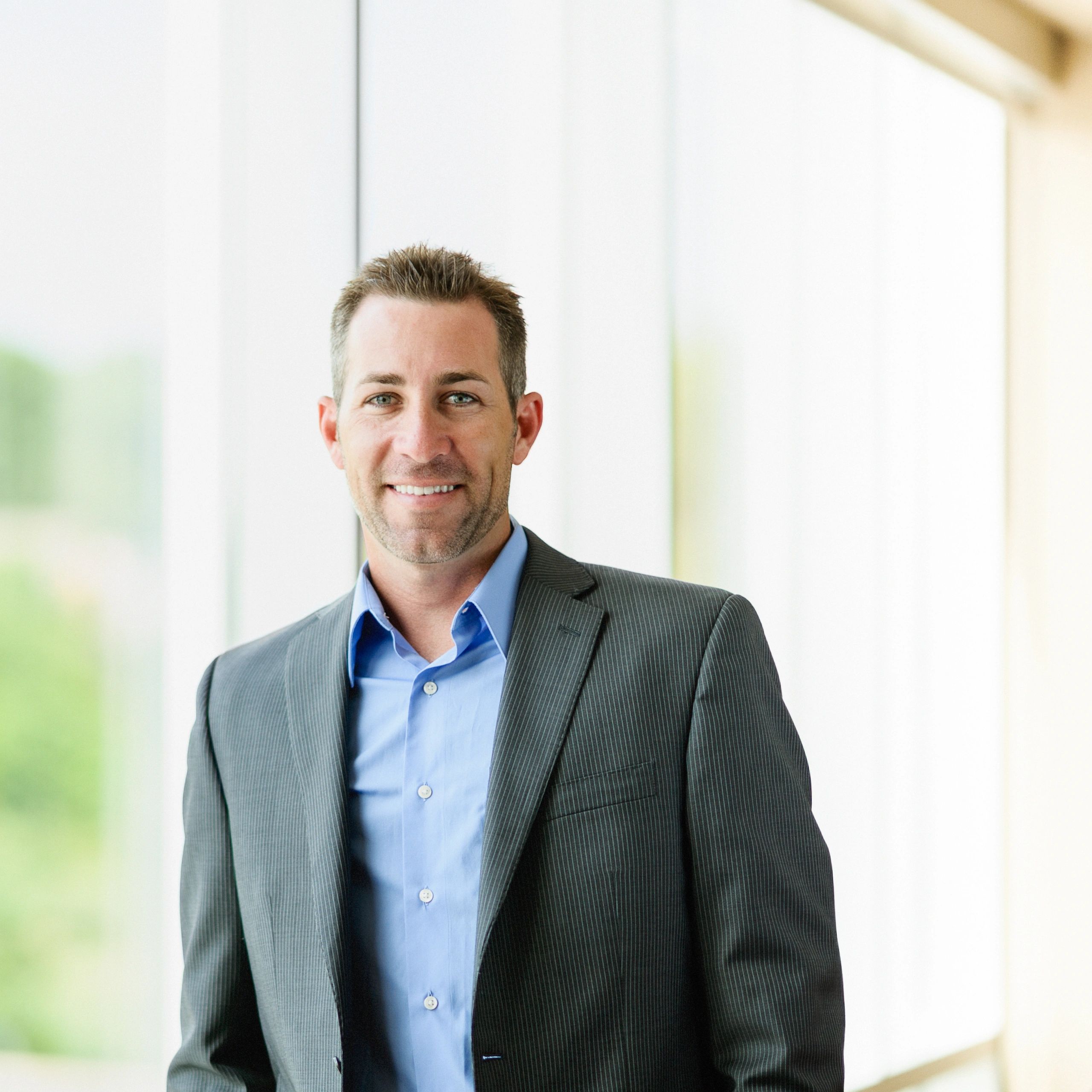 Professional attorney portrait in an office setting